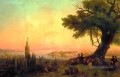 Ivan Aivazovsky vue de Constantinople par la lumière du soir Montagne